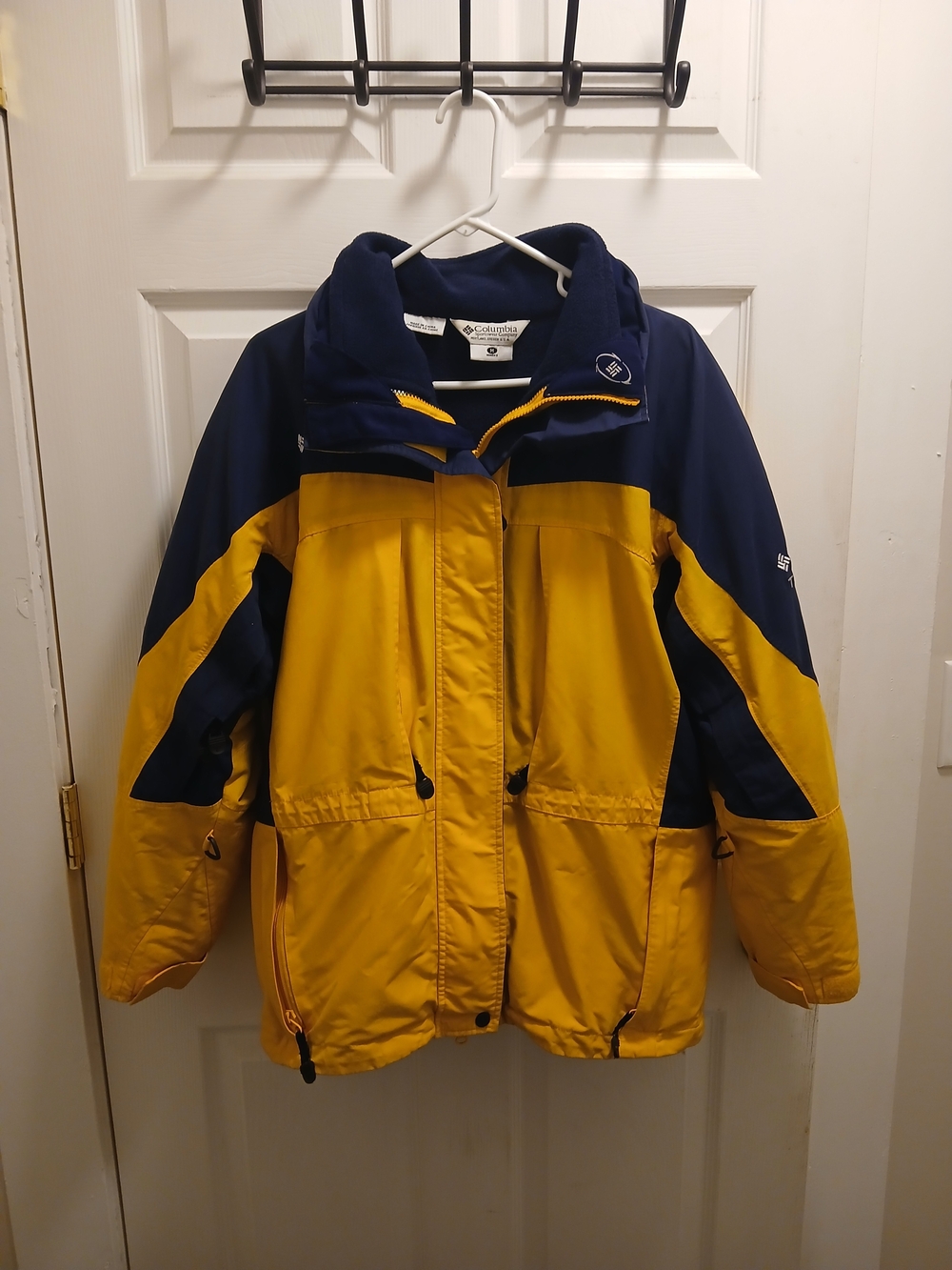 Columbia Yellow and Navy Ski Jacket